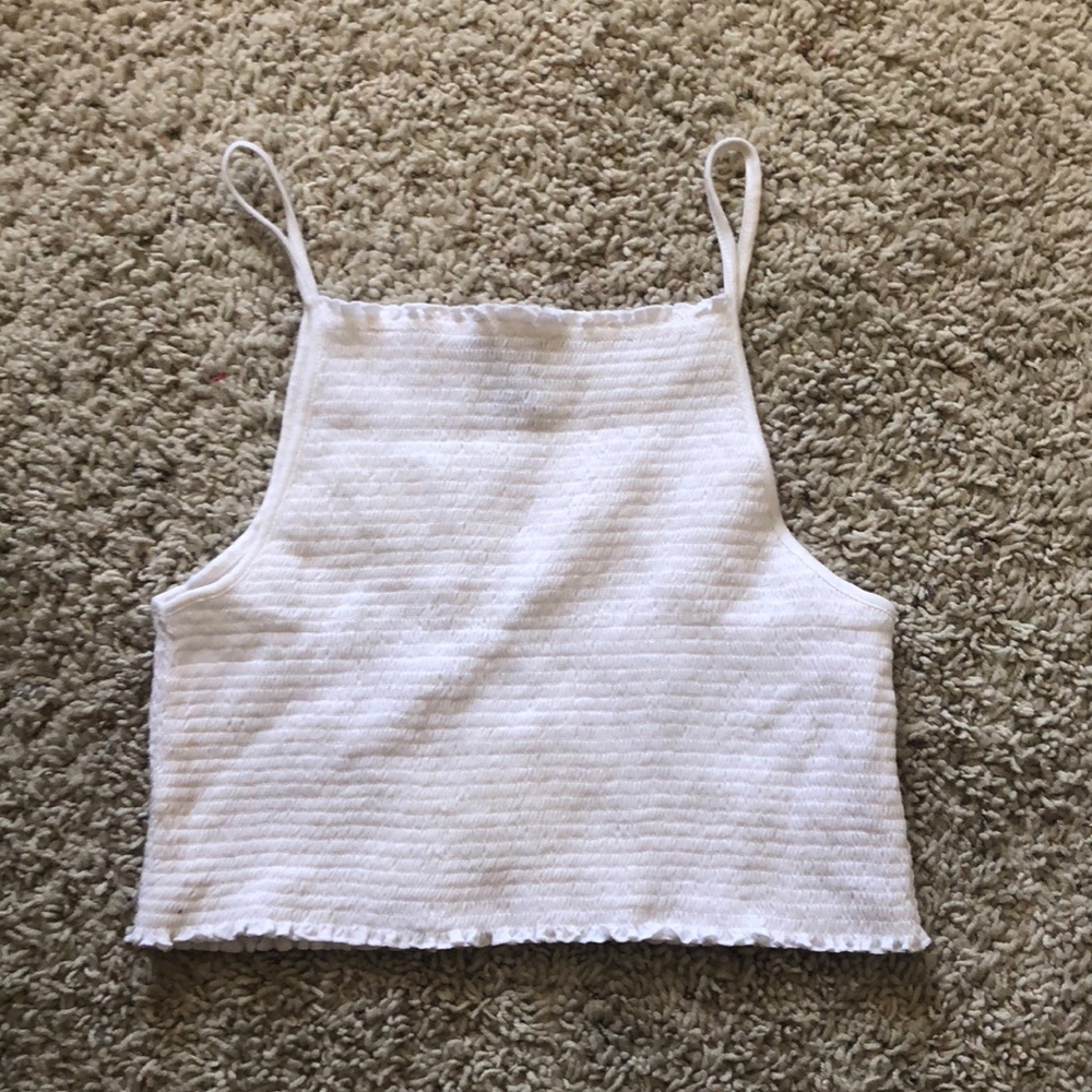 White Smocked Tank top